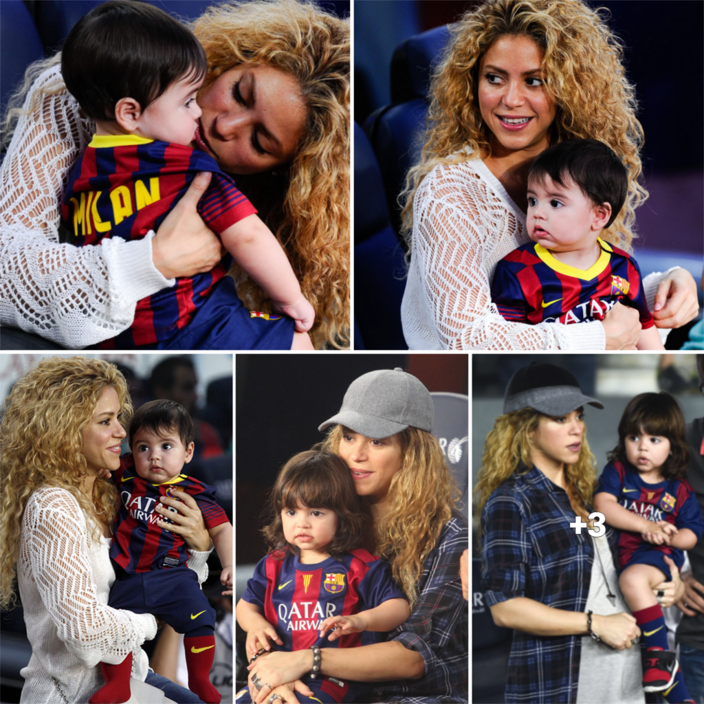 Shakira Proudly Shows Off Her Growing Belly as She Stands by Gerard Pique’s Side, Accompanied by Their Adorable Son Milan